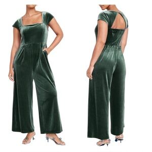 Old Navy Green Velvet Jumpsuit